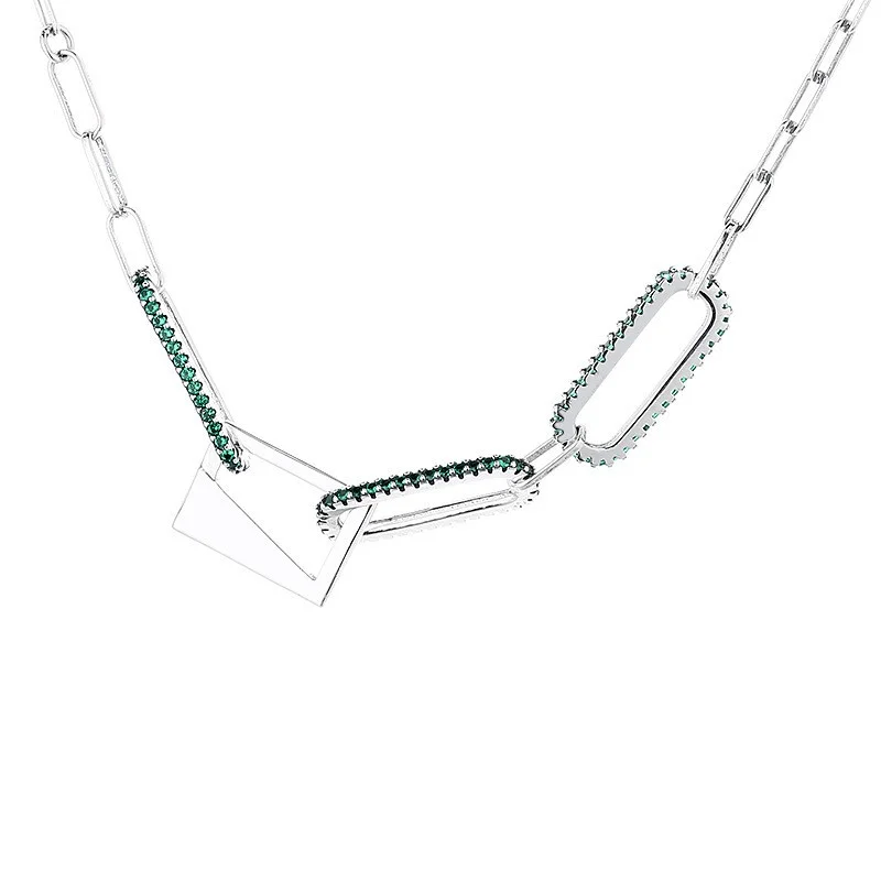 396LM ZFSILVER Fashion Trendy Luxury Silver 925 Irrectangle Rectangle LinkNecklace For Women Charm Jewelry Accessories Match-all
396LM ZFSILVER Fashion Trendy Luxury Silver 925 Irrectangle Rectangle LinkNecklace For Women Charm Jewelry Accessories Match-all