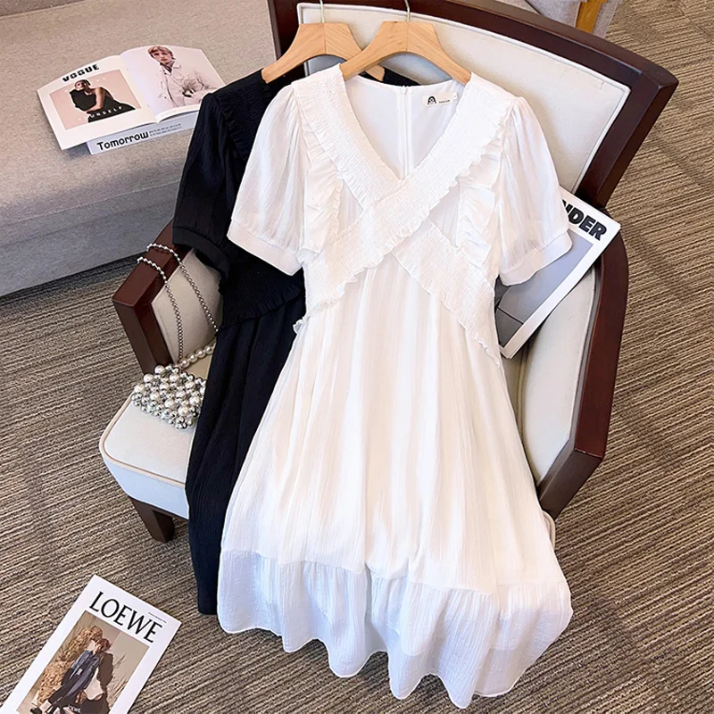 Женское Элегантное Длинное Платье с V-образным вырезом и коротким рукавом 
Женское Элегантное Длинное Платье с V-образным вырезом и коротким рукавом