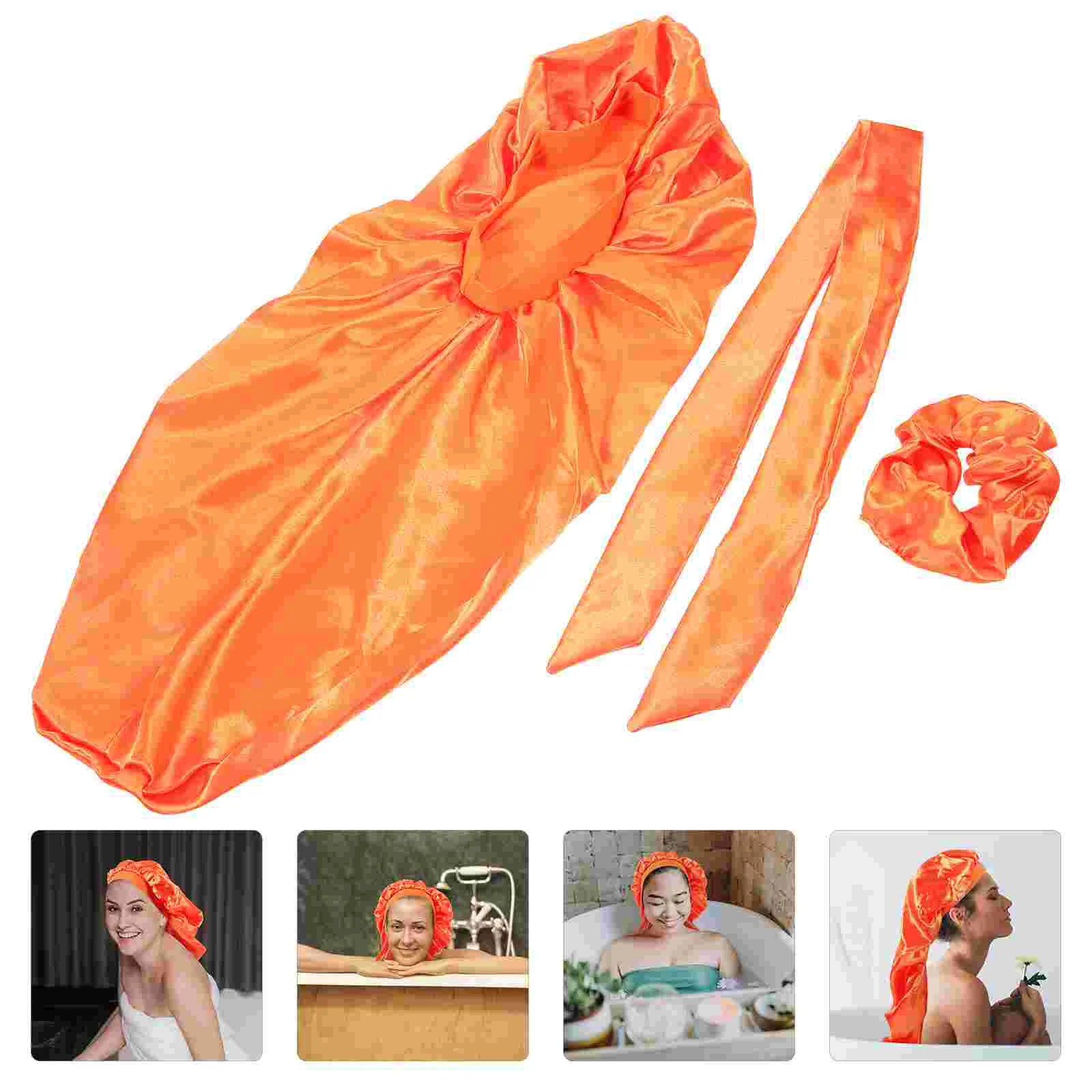 1 Set Long Satin Bonnet Sleep Bonnet with Satin Hair Scrunchies Ribbon for Night Sleeping
1 Set Long Satin Bonnet Sleep Bonnet with Satin Hair Scrunchies Ribbon for Night Sleeping