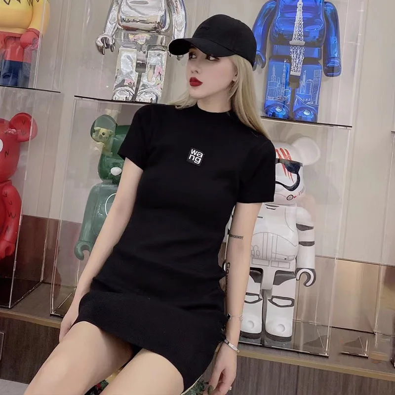 Aw Wang Women Slim-fit Half-high-neck Short-sleeved Knitted Summer and Spring New Slim Dress
Aw Wang Women Slim-fit Half-high-neck Short-sleeved Knitted Summer and Spring New Slim Dress