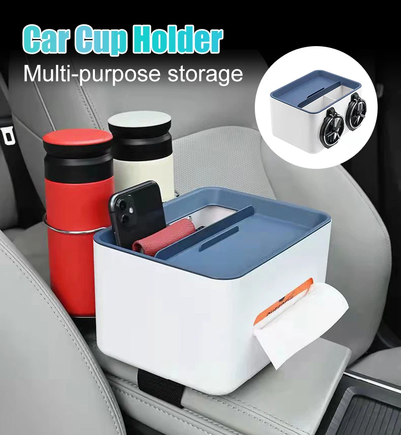 Multifunction Car Armrest Storage Box with 2 Folding Cup Holder Tissue Holder Seat Console Water Cup Storage Interior Organizer
Multifunction Car Armrest Storage Box with 2 Folding Cup Holder Tissue Holder Seat Console Water Cup Storage Interior Organizer