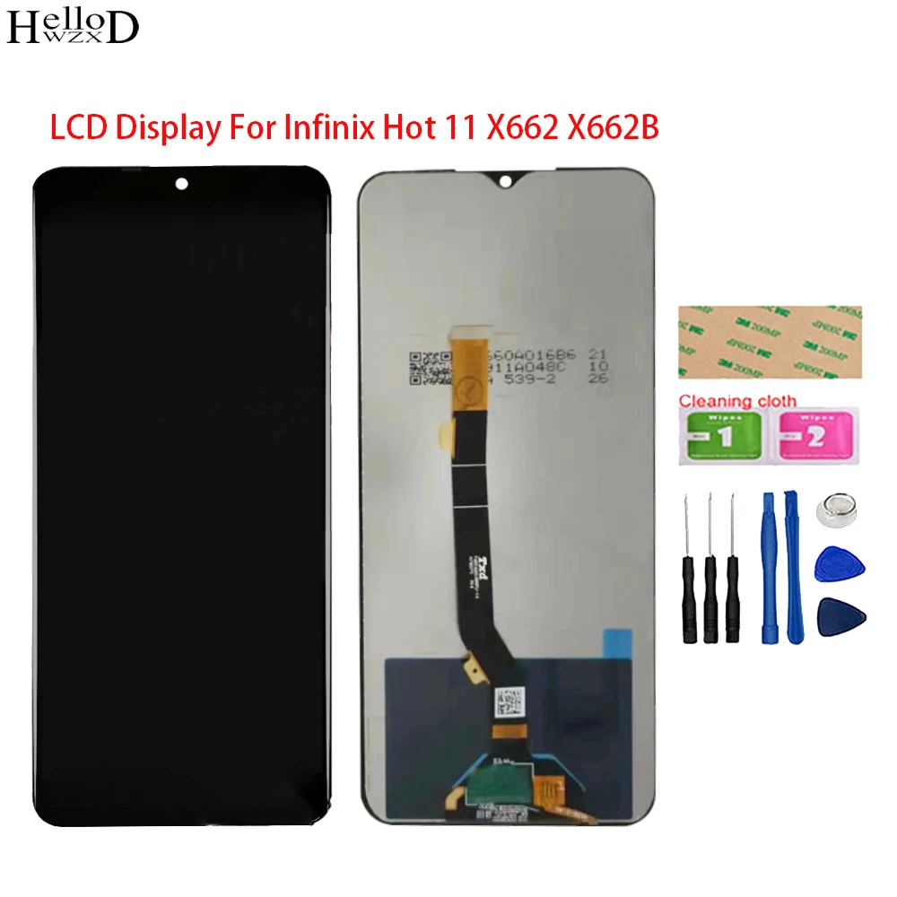 100% Tested LCD Screen For Infinix Hot 11 X662 X662B LCD Display Touch Screen Digitizer Assembly Replacement
100% Tested LCD Screen For Infinix Hot 11 X662 X662B LCD Display Touch Screen Digitizer Assembly Replacement
