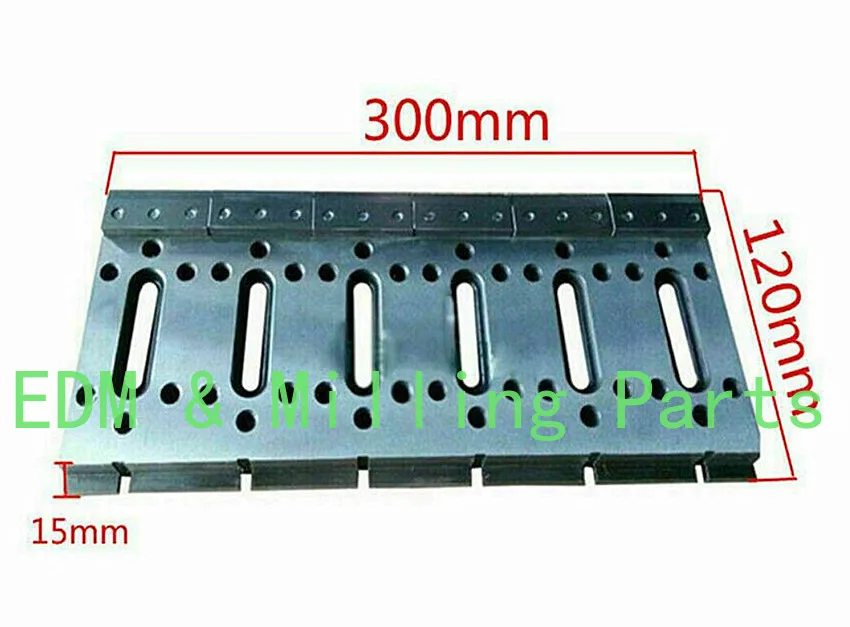 CNC Wire Cut EDM Fixture Board Stainless Jig Tool Clamping and Leveling Wire EDM 300X120X15mm
CNC Wire Cut EDM Fixture Board Stainless Jig Tool Clamping and Leveling Wire EDM 300X120X15mm