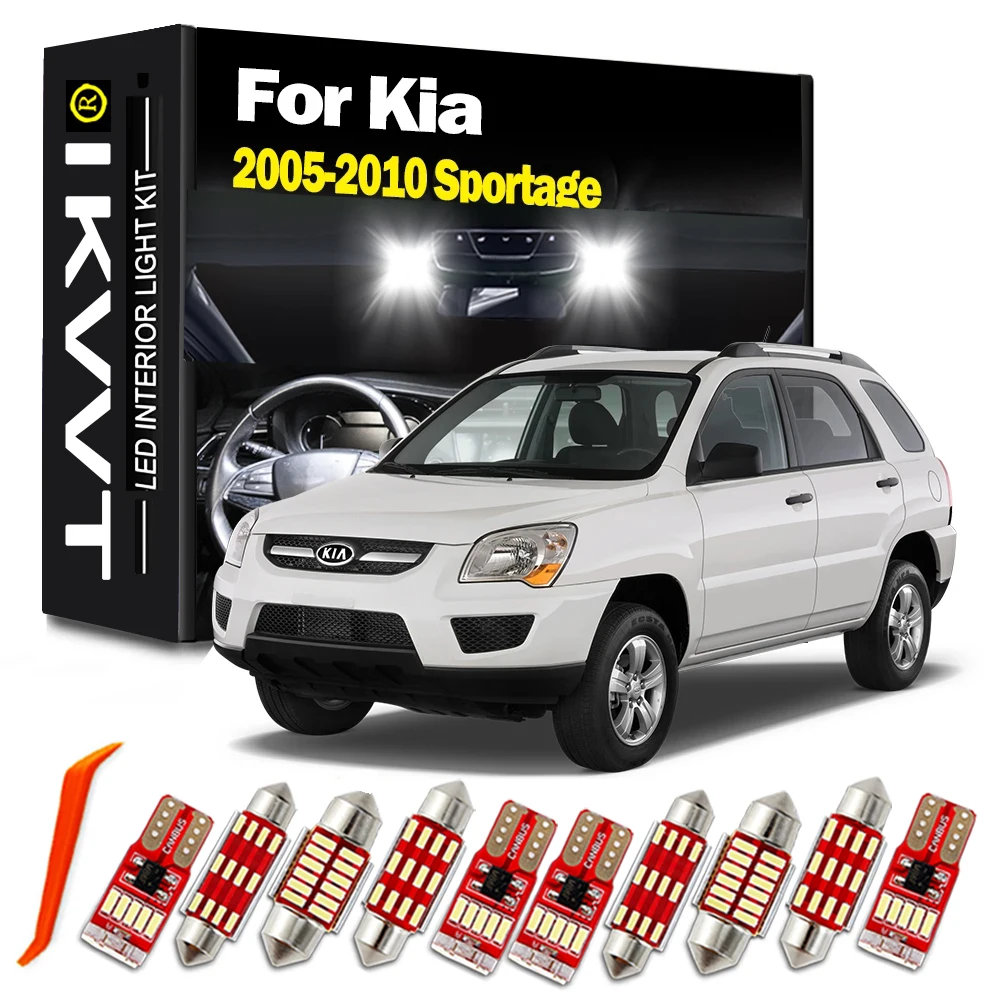 IKVVT 11 шт. Canbus автомобильные аксессуары женский комплект для 2005 2006-2010 Kia Sportage Map купол багажника номерной знак лампа 
IKVVT 11 шт. Canbus автомобильные аксессуары женский комплект для 2005 2006-2010 Kia Sportage Map купол багажника номерной знак лампа