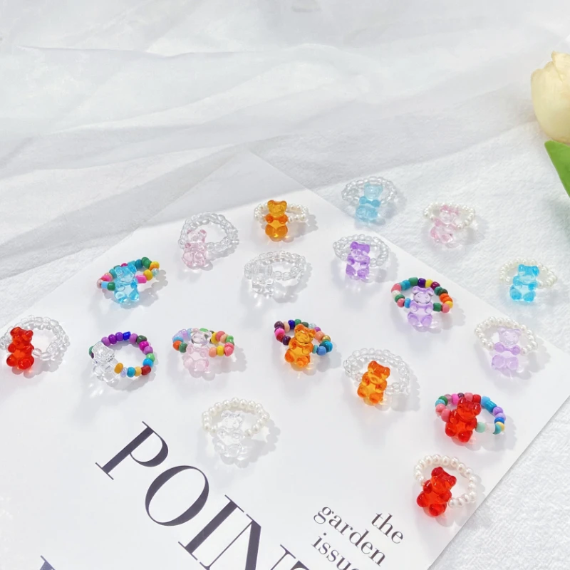 Korean Fashion Small Pure and Fresh Little Bear Ring Pearl Rings for Women Girls Party Wedding Jewelry Cute Gifts Accessories
Korean Fashion Small Pure and Fresh Little Bear Ring Pearl Rings for Women Girls Party Wedding Jewelry Cute Gifts Accessories