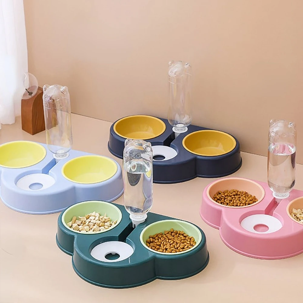 3 in 1 Cat Food Bowl Pet Feeding Automatic Water Bottle for Dog Cat Dispenser Double Bowl with Raised Stand Pet Food Feeder Dish
3 in 1 Cat Food Bowl Pet Feeding Automatic Water Bottle for Dog Cat Dispenser Double Bowl with Raised Stand Pet Food Feeder Dish