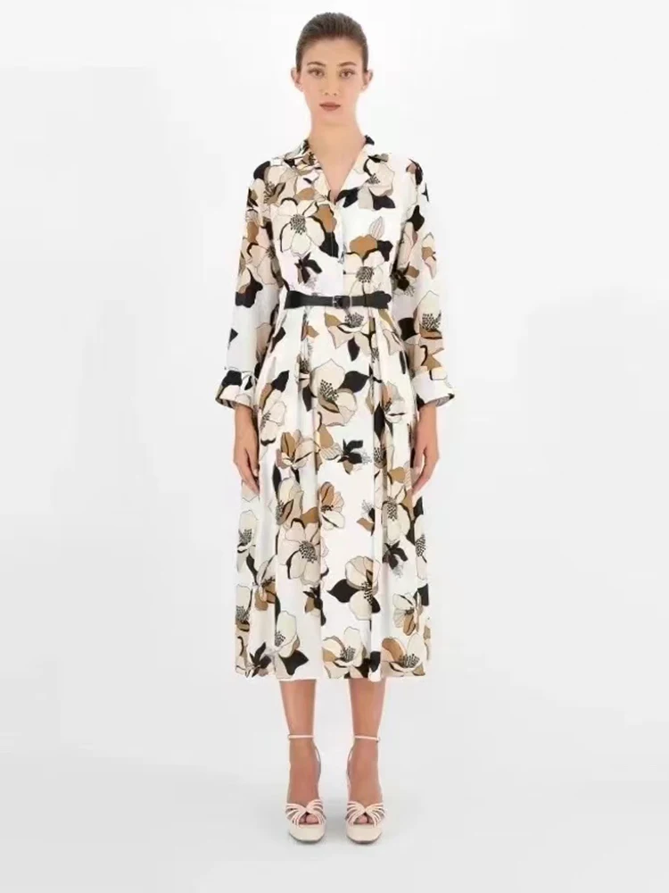 Delocah High Quality Summer Women Fashion Designer Runway Midi Dress Lantern Sleeve Long Sleeve Sashes Floral Printed Dresses
Delocah High Quality Summer Women Fashion Designer Runway Midi Dress Lantern Sleeve Long Sleeve Sashes Floral Printed Dresses
