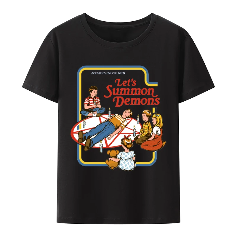 Let's Summon Demons T-Shirt Activities for Children Supernatural Theme Breathable Cool Men's Clothing Casual Print O-neck Loose
Let's Summon Demons T-Shirt Activities for Children Supernatural Theme Breathable Cool Men's Clothing Casual Print O-neck Loose