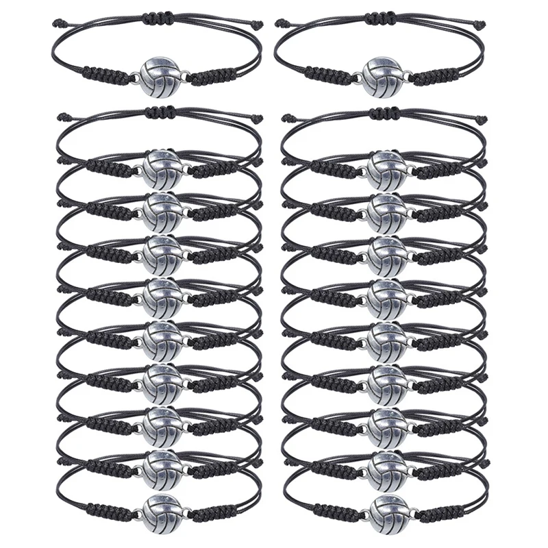 20 Pcs Charm Adjustable Volleyball Bracelets Volleyball Wristbands Sports Volleyball Wristbands For Teens Sport Team Players
20 Pcs Charm Adjustable Volleyball Bracelets Volleyball Wristbands Sports Volleyball Wristbands For Teens Sport Team Players