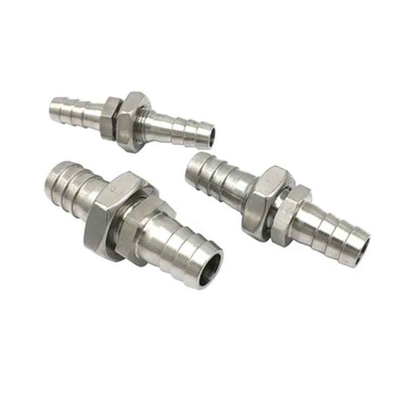 

4mm 6mm 8mm 10mm 12mm 14mm 16mm 19mm Hose Barb Bulkhead 304 Stainless Steel Barbed Tube Pipe Fitting Coupler Connector Adapter