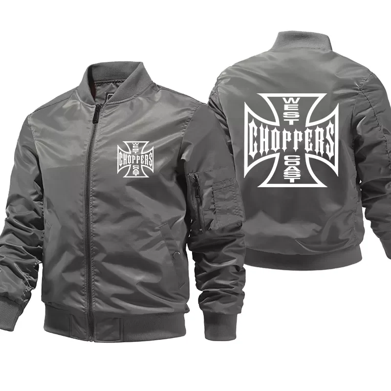 

2023NEW New Men's Jacket Bomber West Coast Choppers Male Jackets Zipper Pocket Casual Slim Men Clothing