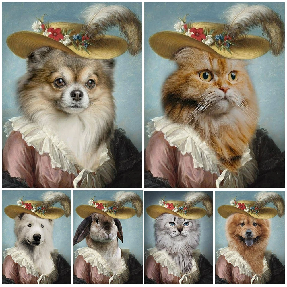 Fancy Pet Cat Dog Lady Portraits Wall Pictures For Living Room Nordic Poster Wall Art Canvas Painting Unframed
Fancy Pet Cat Dog Lady Portraits Wall Pictures For Living Room Nordic Poster Wall Art Canvas Painting Unframed