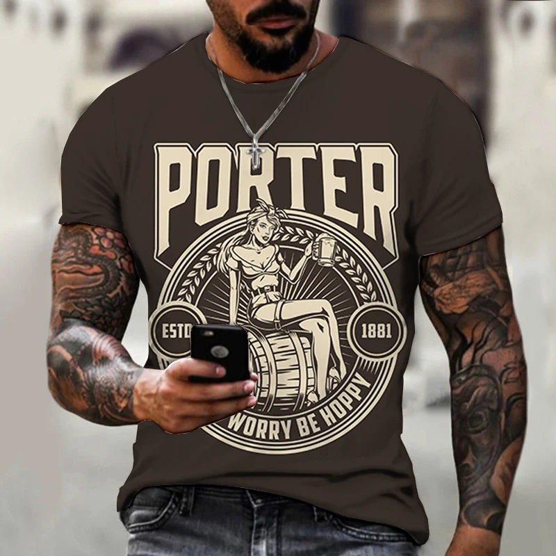 Men's T-shirts Beer Pattern 3D Printed Beach Tops 2022 New Hip-hop Funny O Neck Casual Street Short Sleeve Sportswear Summer
Men's T-shirts Beer Pattern 3D Printed Beach Tops 2022 New Hip-hop Funny O Neck Casual Street Short Sleeve Sportswear Summer