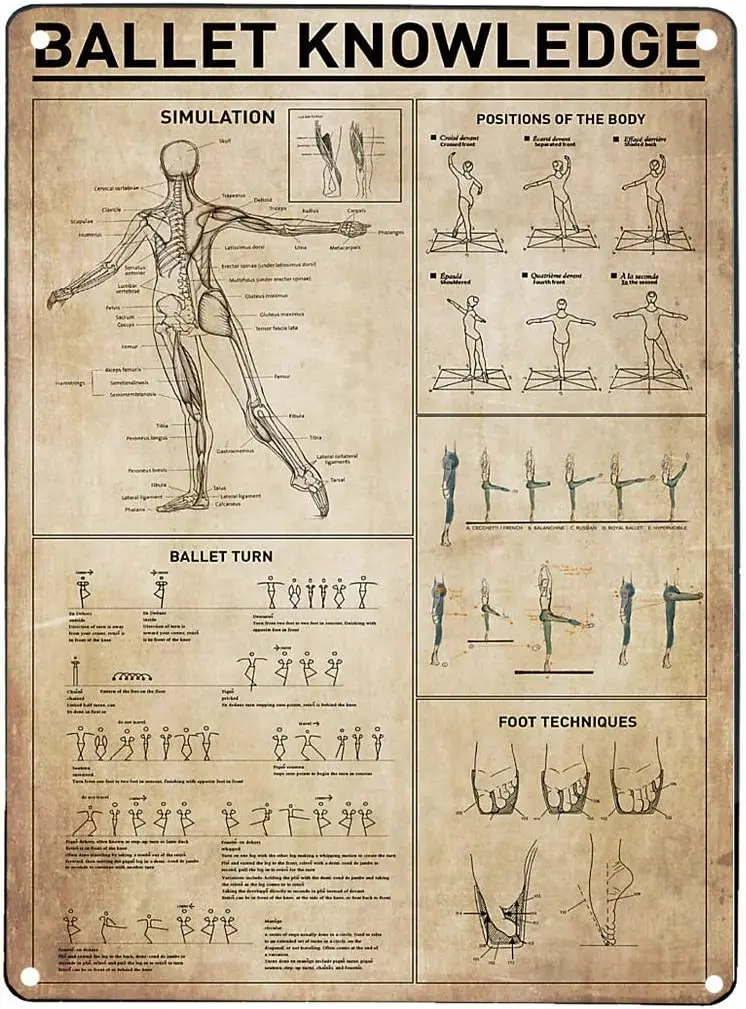Tin Sign Wall Decor Ballet Knowledge 1 Vintage Signs for Garage
Tin Sign Wall Decor Ballet Knowledge 1 Vintage Signs for Garage