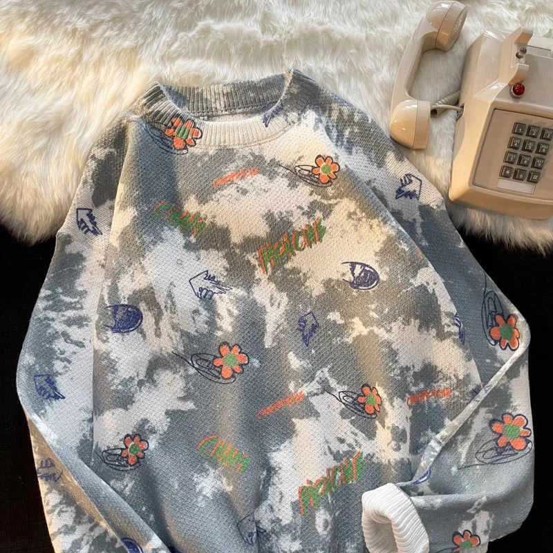 Boho Gray Flowers Jacquard Sweater Men Jumper Knitted Sweaters Women O Neck Casual Outerwear Couples Vintage Japanese Jackets
Boho Gray Flowers Jacquard Sweater Men Jumper Knitted Sweaters Women O Neck Casual Outerwear Couples Vintage Japanese Jackets