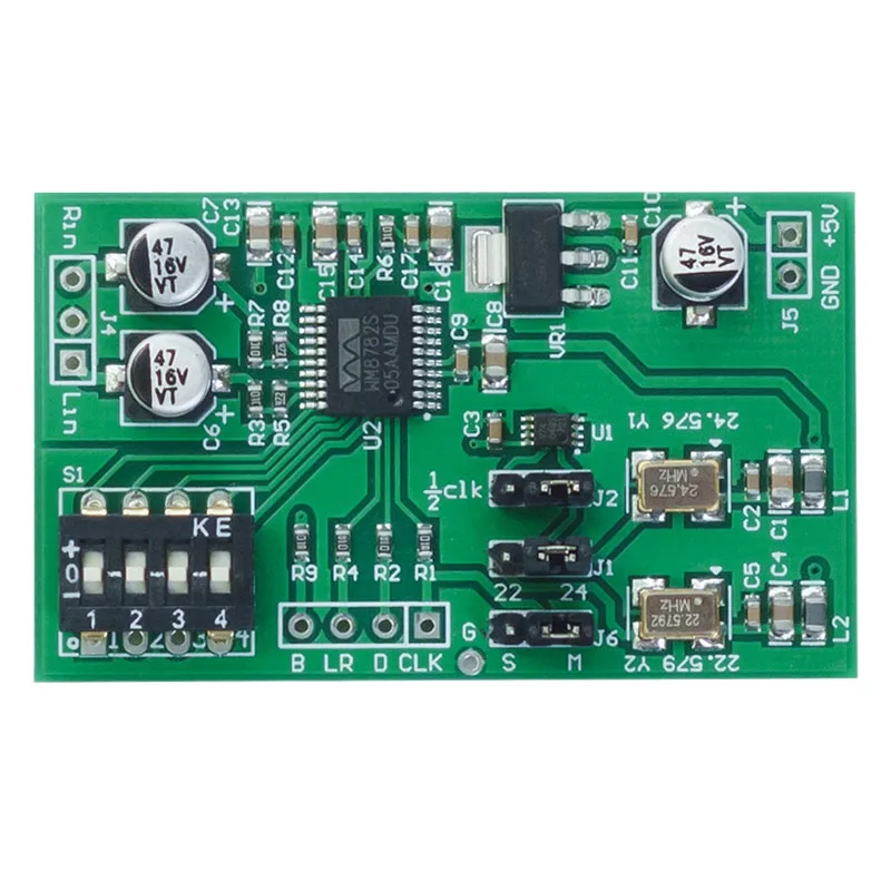 Lusya 24 Bit ADC Data Acquisition Card 2.0 Channel AUX Analog Audio To I2S Left And Right Aligned Digital Output Module F11-001
Lusya 24 Bit ADC Data Acquisition Card 2.0 Channel AUX Analog Audio To I2S Left And Right Aligned Digital Output Module F11-001