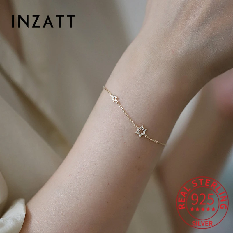 INZATT Real 925 Sterling Silver 14K Gold Plated Hollow Star Charm Bracelet For Fashion Women Minimalist Classic Fine Jewelry
INZATT Real 925 Sterling Silver 14K Gold Plated Hollow Star Charm Bracelet For Fashion Women Minimalist Classic Fine Jewelry