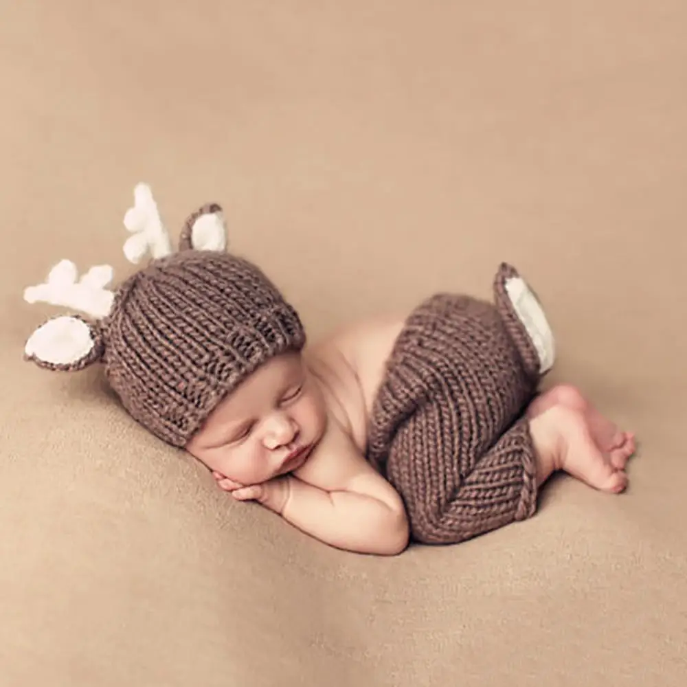 2Pcs Autumn Winter Newborn Baby Infant Knitted Bowknot Cap Costume Cartoon Deer Hat Pant Toddler Beanies Cap Photography Props
2Pcs Autumn Winter Newborn Baby Infant Knitted Bowknot Cap Costume Cartoon Deer Hat Pant Toddler Beanies Cap Photography Props