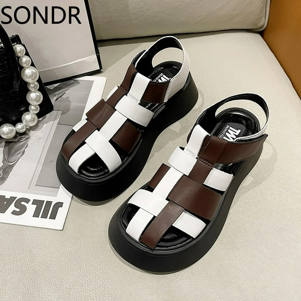 Womens Baotoe Platform Flats Sandals Strappy Gladiator Summer Platform Roman Shoes T-straps Girls Black White New 2022
Womens Baotoe Platform Flats Sandals Strappy Gladiator Summer Platform Roman Shoes T-straps Girls Black White New 2022