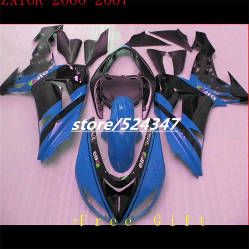 Синие и черные комплекты обтекателей для KAWASAKI NINJA ZX10R 06-07 ZX 10R 06 07 ZX-10R 10 R 2006 2007