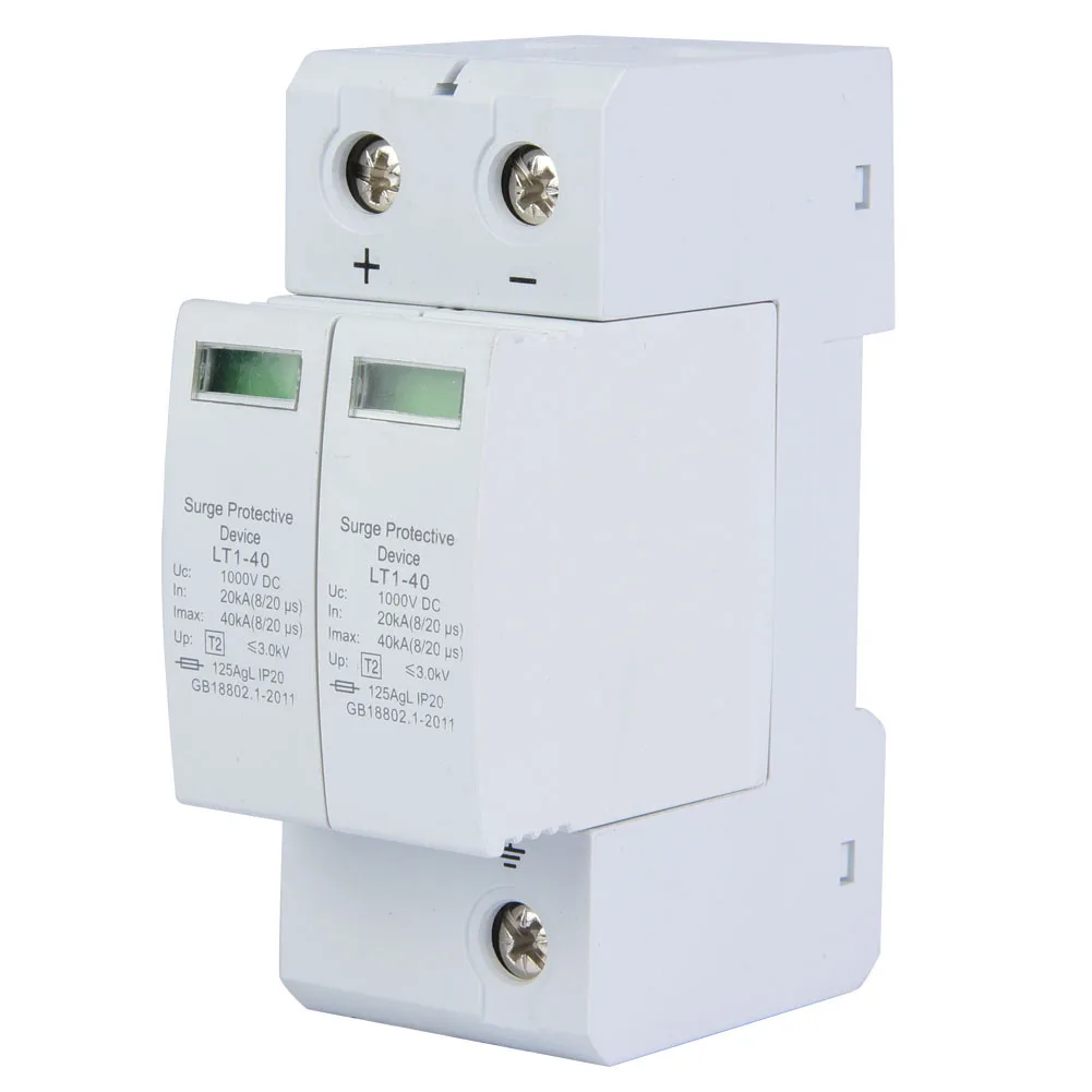 2P Surge Protective Device DC Photovoltaic Lightning Protector Low-voltage Arrester(40KA) Surge Protective Device Surge
2P Surge Protective Device DC Photovoltaic Lightning Protector Low-voltage Arrester(40KA) Surge Protective Device Surge