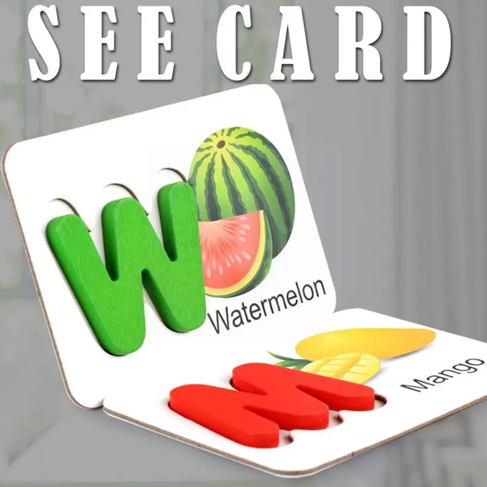 Wooden Early Education Baby Learning Abc Alphabet Letter Cards Cognitive Educational Toys For Children Fruit Vegetable Puzz Q3s3 
Wooden Early Education Baby Learning Abc Alphabet Letter Cards Cognitive Educational Toys For Children Fruit Vegetable Puzz Q3s3