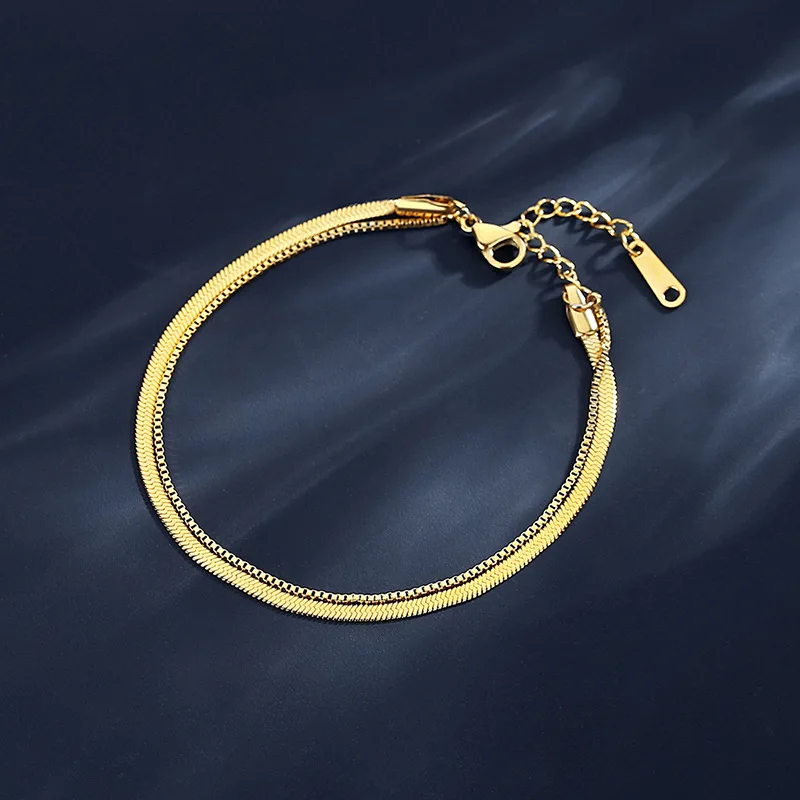 stainless steel Gold Plated Flat Snake Chain Bracelets Bangles For Women Herringbone Chain Accessories Jewelry Gift
stainless steel Gold Plated Flat Snake Chain Bracelets Bangles For Women Herringbone Chain Accessories Jewelry Gift