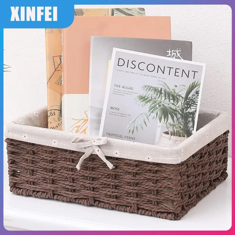Household Accessories Fabric Storage Basket Environmentally Friendly Hand-woven Weaving Cosmetic Storage Box Durable
Household Accessories Fabric Storage Basket Environmentally Friendly Hand-woven Weaving Cosmetic Storage Box Durable