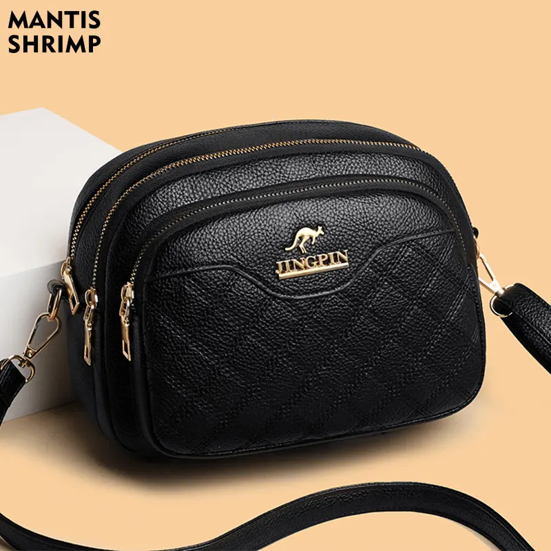 

Women's Bag Multiple Pockets Shoulder Bag Designer Brand Crossbody PU Leather Bolsa Feminina Messenger сумка женская 2022 тренд