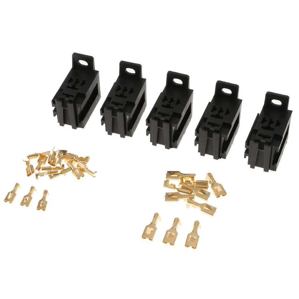 

Accessories Relay Base With Terminals 2 Sets 4 Pin 40A Easy To Install For Car Truck HFV6 Relay Connector Socket