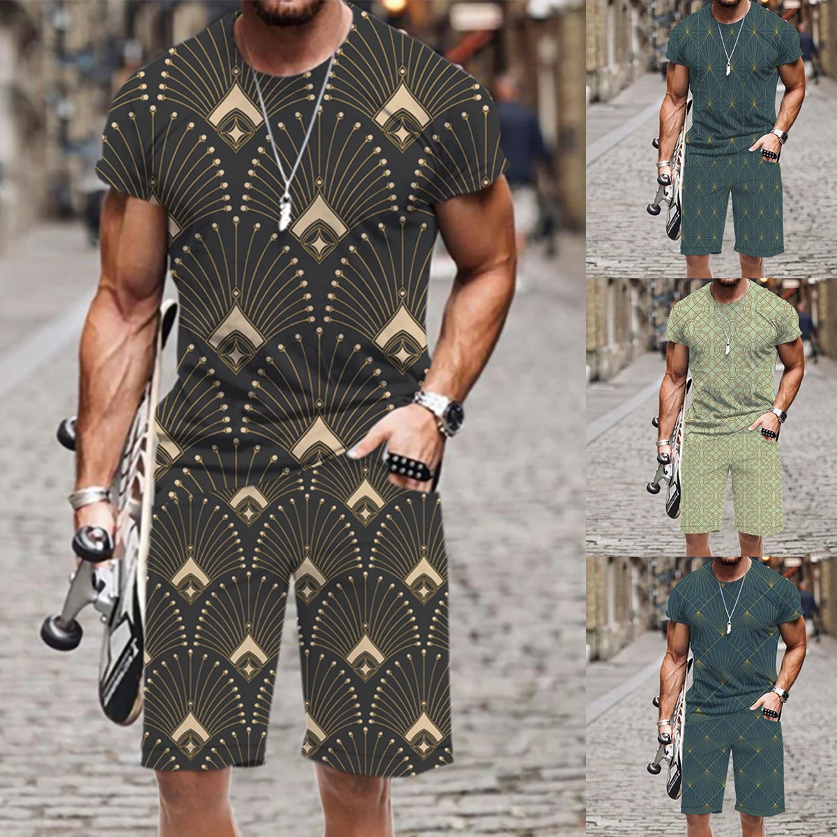 2022 New Men Fashion Shirts Outfit Harajuku 3d printed Sets Men's Hip-hop Tracksuit Summer Short Sleeve Short Street Suits
2022 New Men Fashion Shirts Outfit Harajuku 3d printed Sets Men's Hip-hop Tracksuit Summer Short Sleeve Short Street Suits