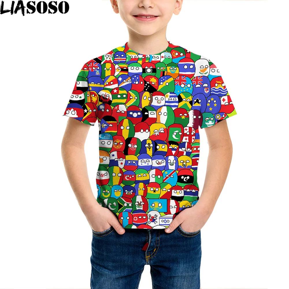 LIASOSO Countryball Polandball Fun 3D Printing Children's T-shirt Daily National Ball Children's Anime Cartoon Harajuku T-shirt
LIASOSO Countryball Polandball Fun 3D Printing Children's T-shirt Daily National Ball Children's Anime Cartoon Harajuku T-shirt