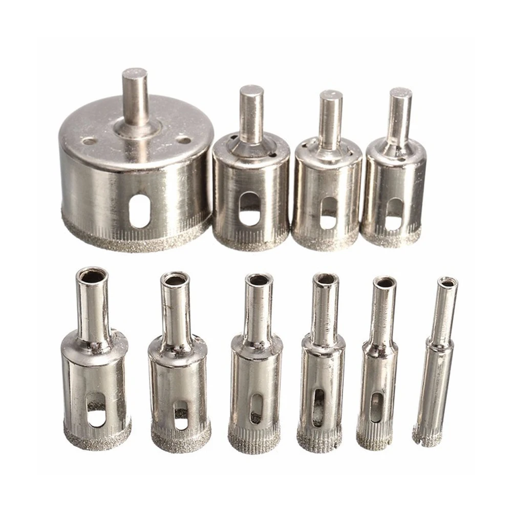 10Pcs Diamond Coated Hss Drill Bit Set Tile Marble Glass Ceramic Hole Saw Drilling Bits Power Sheet Metal Repair Tools 6mm-30mm
10Pcs Diamond Coated Hss Drill Bit Set Tile Marble Glass Ceramic Hole Saw Drilling Bits Power Sheet Metal Repair Tools 6mm-30mm