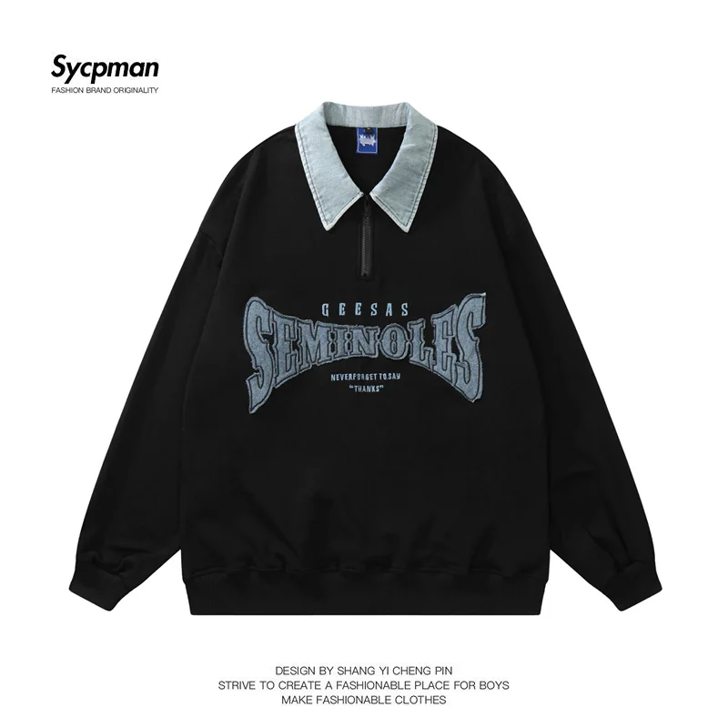 Fried Street Embroidered Design Letter 2022 Autumn New Men's and Women's Oversize Lapel Casual Sweater POLO
Fried Street Embroidered Design Letter 2022 Autumn New Men's and Women's Oversize Lapel Casual Sweater POLO