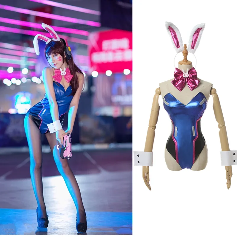 DVA Cosplay PU Sexy Costume for Women Anime Game Song hana Bunny Girl Jumpsuit Women Romper OverWatch
DVA Cosplay PU Sexy Costume for Women Anime Game Song hana Bunny Girl Jumpsuit Women Romper OverWatch