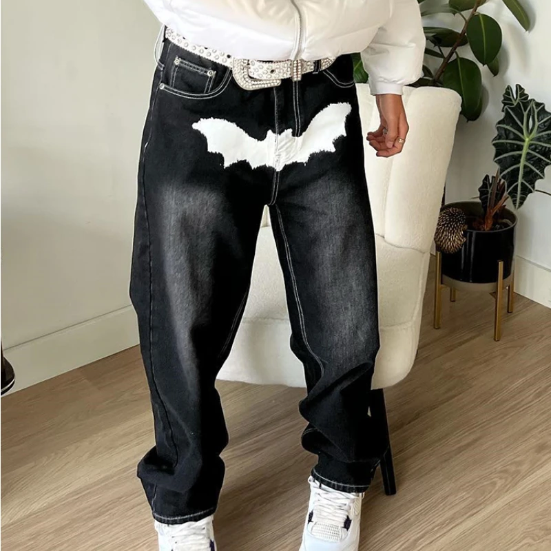 goth print men jeans Harajuku vintage street hip hop black jeans men clothing loose casual straight cotton wide leg mens jeans
goth print men jeans Harajuku vintage street hip hop black jeans men clothing loose casual straight cotton wide leg mens jeans