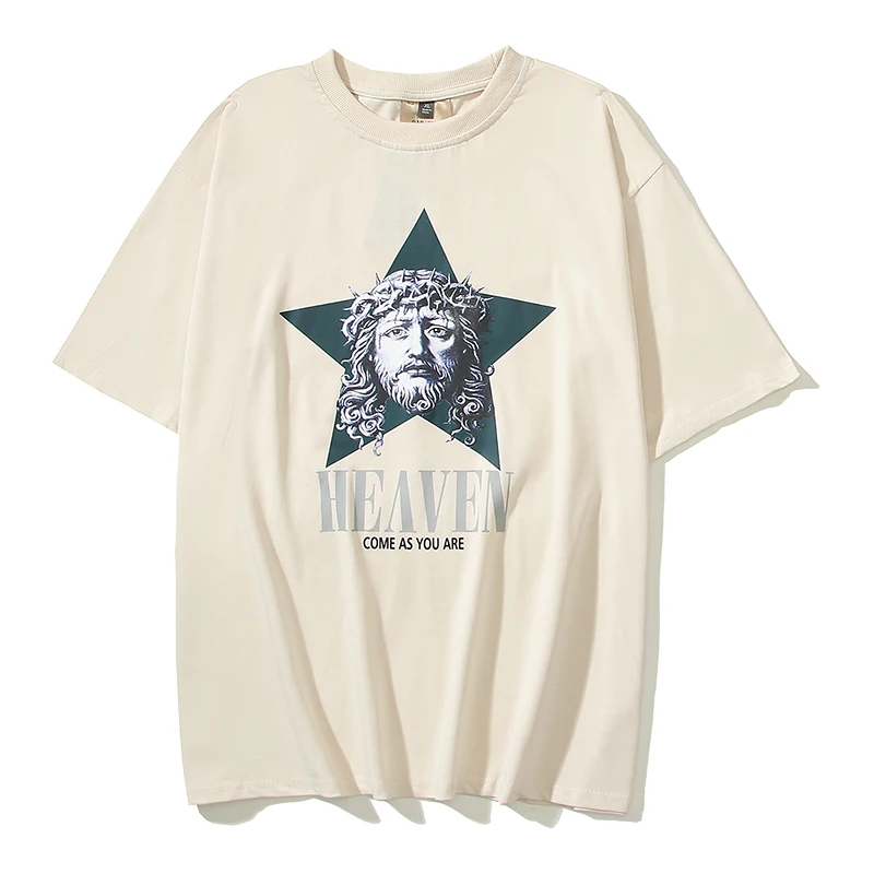 Harajuku Jesus Print Letter Short Sleeve Summer Tshirts Men and Women Crew Neck Oversized Loose Top Tees Unisex Cotton T-shirt
Harajuku Jesus Print Letter Short Sleeve Summer Tshirts Men and Women Crew Neck Oversized Loose Top Tees Unisex Cotton T-shirt