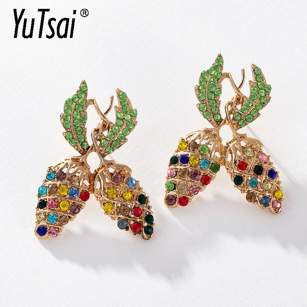 YUTSAI Fashion Super Flash Zircon Multicolor Strawberry Stud Earrings Elegant Fruit Alloy Earring Women Jewelry YT984
YUTSAI Fashion Super Flash Zircon Multicolor Strawberry Stud Earrings Elegant Fruit Alloy Earring Women Jewelry YT984