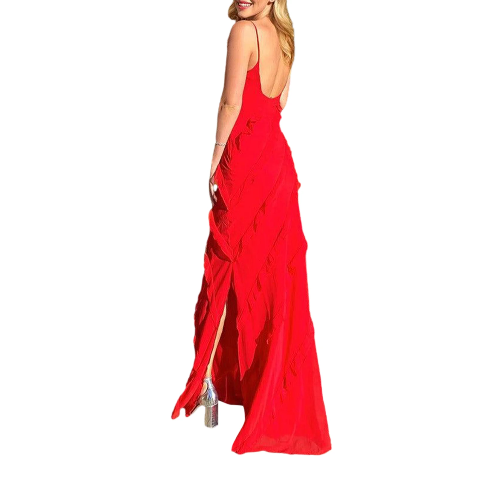 Женское модное вечернее платье, однотонное Плиссированное украшенное рюшами длинное вечерние нее платье на бретельках без рукавов
Женское модное вечернее платье, однотонное Плиссированное украшенное рюшами длинное вечерние нее платье на бретельках без рукавов