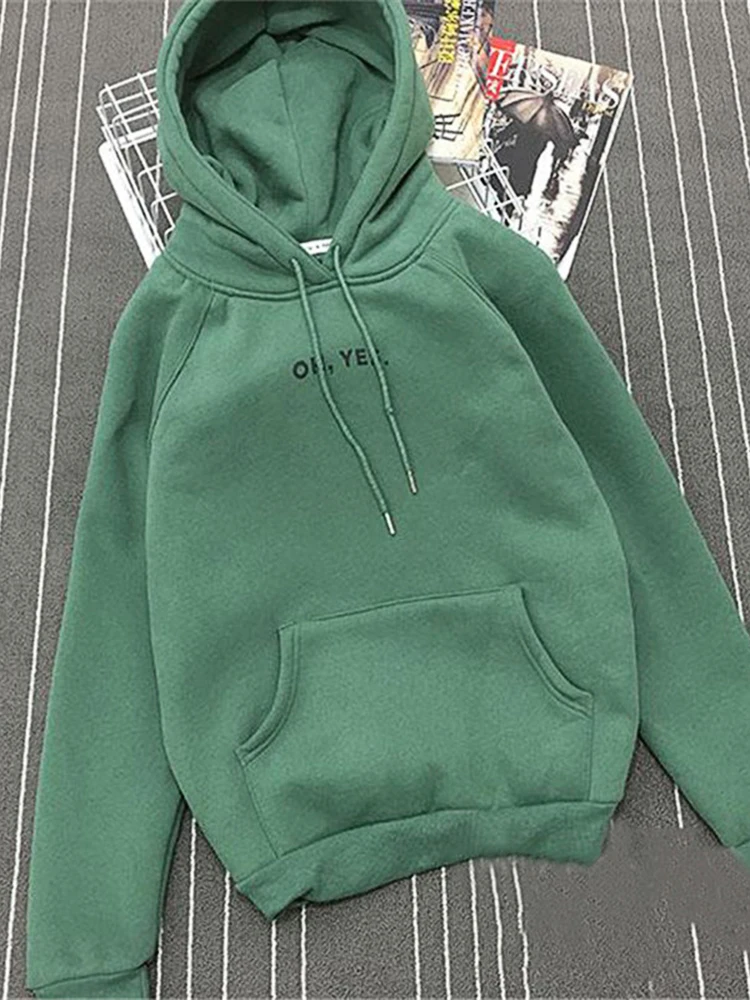 Autumn Winter Fleece Oh Yes Letter Harajuku Print Pullover Thick Loose Women Hoodies Sweatshirt Female Casual Coat
Autumn Winter Fleece Oh Yes Letter Harajuku Print Pullover Thick Loose Women Hoodies Sweatshirt Female Casual Coat