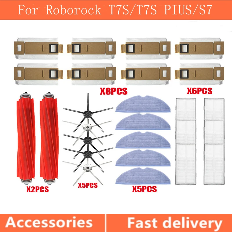 Аксессуары для пылесоса Xiaomi Roborock T7S, T7SPULS, S7, основная щетка, боковой фильтр Hepa, пылесборник, резервуар для воды, зарядное устройство, запасные...
Аксессуары для пылесоса Xiaomi Roborock T7S, T7SPULS, S7, основная щетка, боковой фильтр Hepa, пылесборник, резервуар для воды, зарядное устройство, запасные...