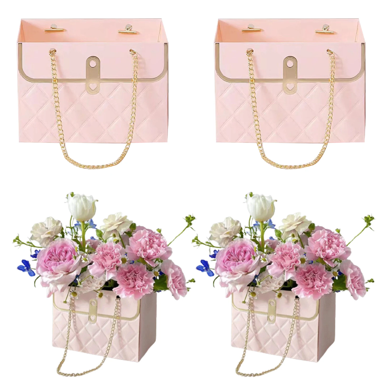 Flower Paper Gift Box With Handle Waterproof Bouquet Wrapping Bags Handheld Gift Packaging Bag Box DIY Flower Basket Decor
Flower Paper Gift Box With Handle Waterproof Bouquet Wrapping Bags Handheld Gift Packaging Bag Box DIY Flower Basket Decor
