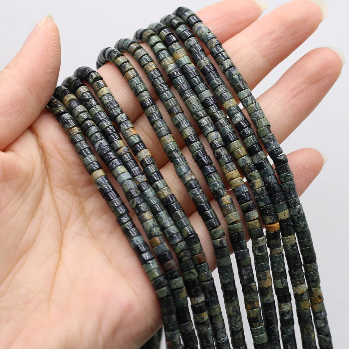 Natural Green Eye Stone Bead Cylindrical Small Loose Round Tube Spacer Beads For Jewelry Making DIY Bracelet Necklace 15" Strand
Natural Green Eye Stone Bead Cylindrical Small Loose Round Tube Spacer Beads For Jewelry Making DIY Bracelet Necklace 15" Strand