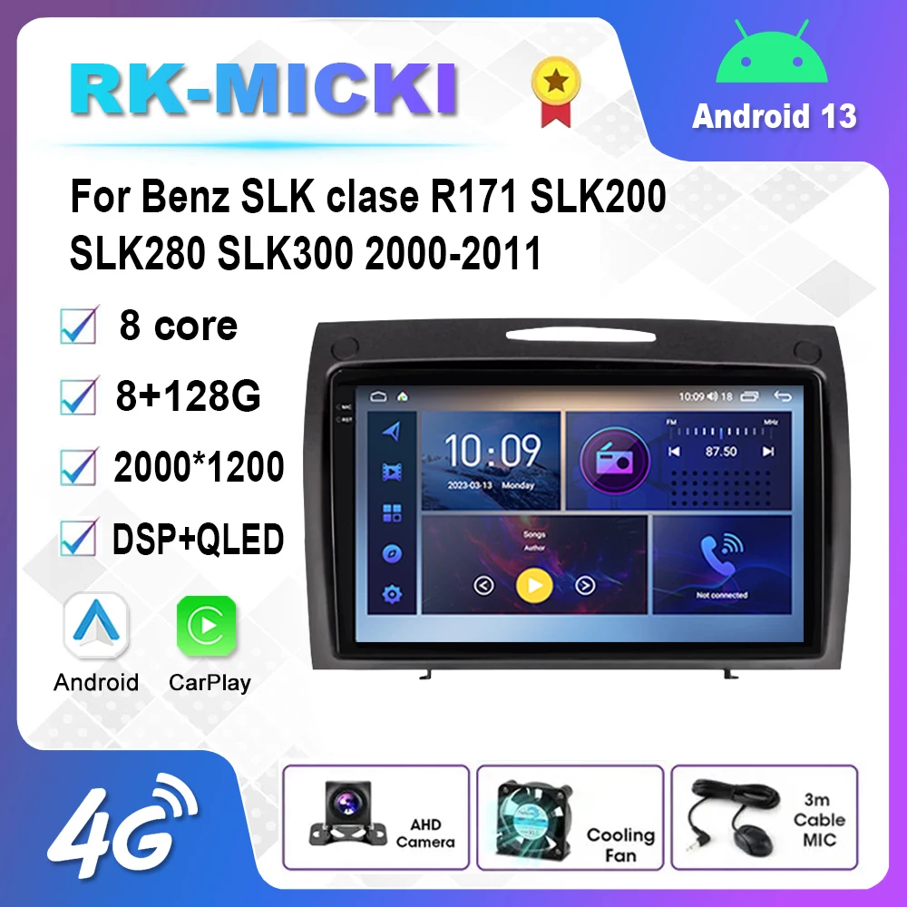 Android 12.0 Multimedia Player Auto Radio For Mercedes Benz SLK clase R171 SLK200 SLK280 SLK300 2000-2011 GPS Carplay 4G WiFi
Android 12.0 Multimedia Player Auto Radio For Mercedes Benz SLK clase R171 SLK200 SLK280 SLK300 2000-2011 GPS Carplay 4G WiFi