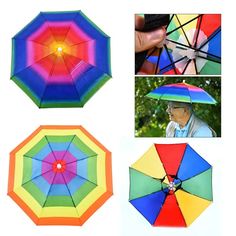 Foldable Sun Rain Umbrella Hat Fishing Camping Headwear Cap Head Hats Fishing Caps Lightweight umbrella with elastic cap TSLM1
Foldable Sun Rain Umbrella Hat Fishing Camping Headwear Cap Head Hats Fishing Caps Lightweight umbrella with elastic cap TSLM1