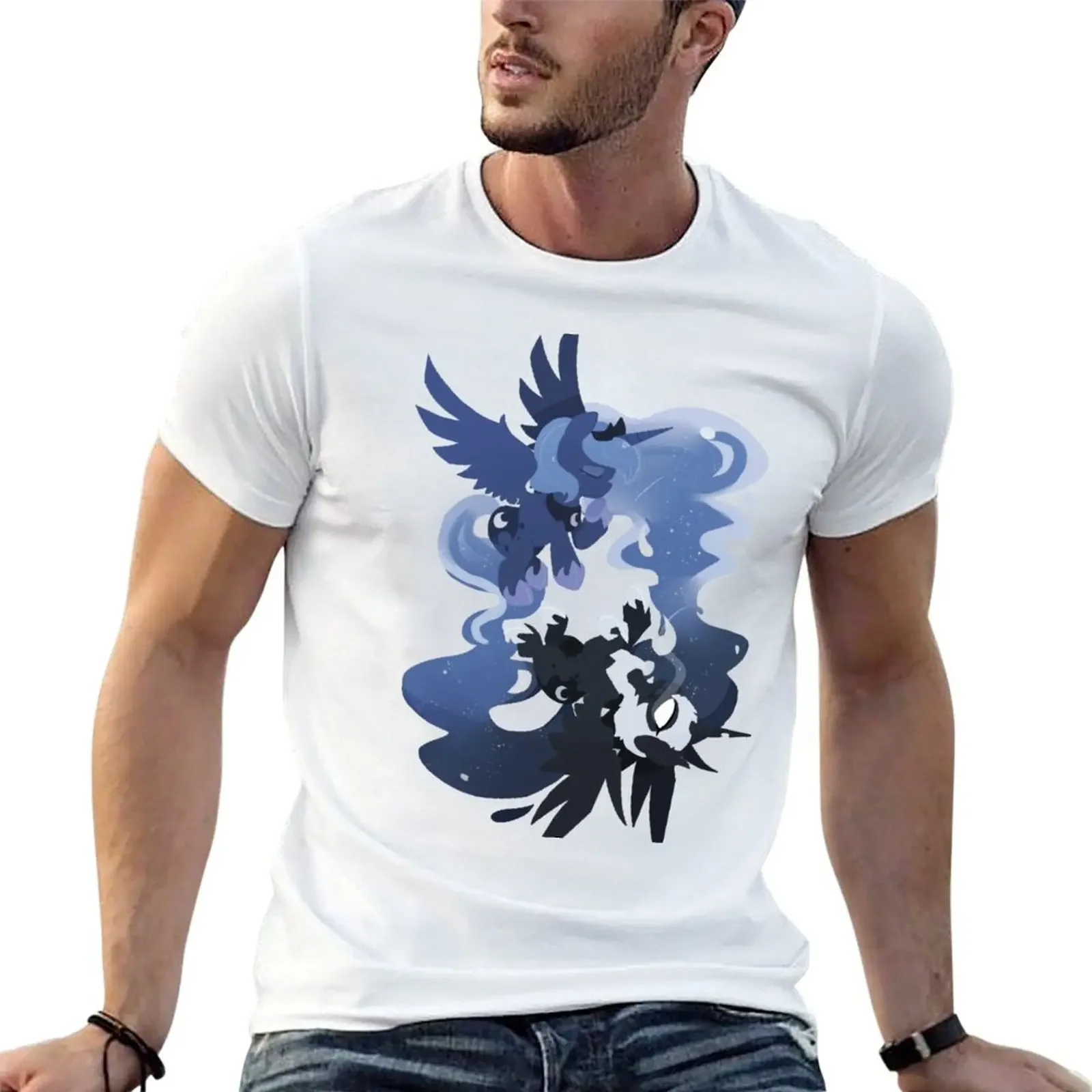 Футболка MLP: Luna + Nightmare Moon хлопковые футболки с рисунком блузка большие размеры