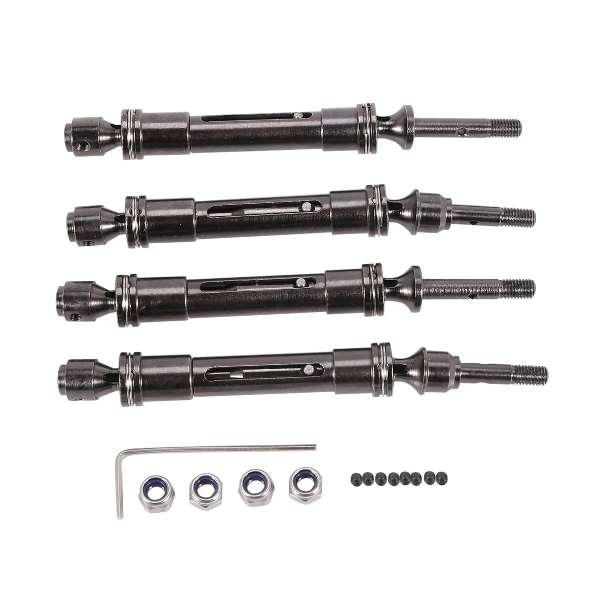 4Pcs Metal Front and Rear Drive Shaft CVD Driveshaft for 1/10 Slash Hoss Stampede VXL Upgrade Parts
4Pcs Metal Front and Rear Drive Shaft CVD Driveshaft for 1/10 Slash Hoss Stampede VXL Upgrade Parts