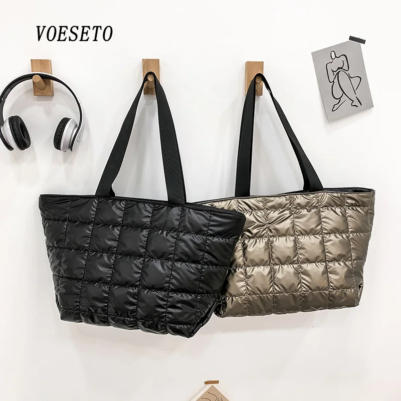 Female Big Black Nylon Bag Space Cotton Large Capacity Tote Bags Purses and Handbags for Women Shopper University Quilted Bags
Female Big Black Nylon Bag Space Cotton Large Capacity Tote Bags Purses and Handbags for Women Shopper University Quilted Bags