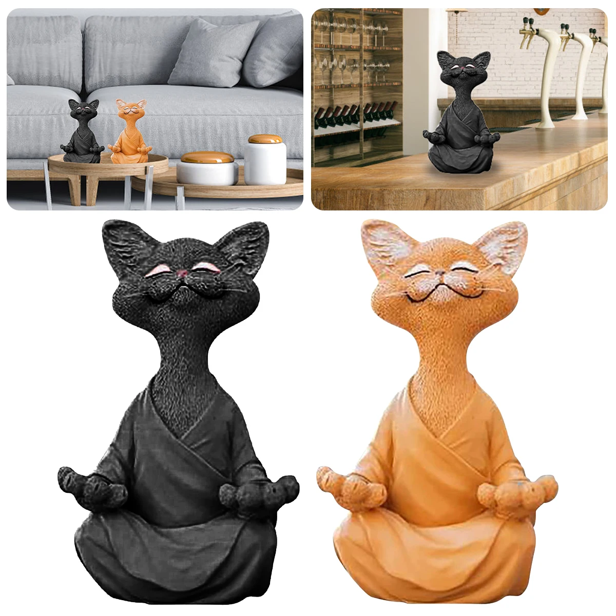 Meditation Cat Statue Buddha Cat Figurine Peaceful Yoga Cat Figurine Funny Garden Cat Sculpture for Indoor Outdoor Garden Patio
Meditation Cat Statue Buddha Cat Figurine Peaceful Yoga Cat Figurine Funny Garden Cat Sculpture for Indoor Outdoor Garden Patio
