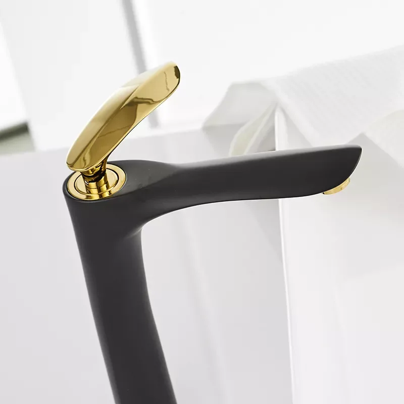 

Basin Faucets White Color Basin Mixer Tap Bathroom Faucet Hot and Cold Chrome Finish Brass Toilet Sink Water Crane Gold 228
